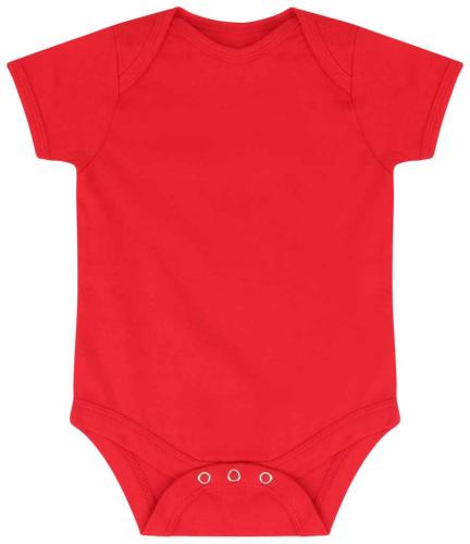 Larkwood Essential Short Sleeve Baby Bodysuit - RED - 45632